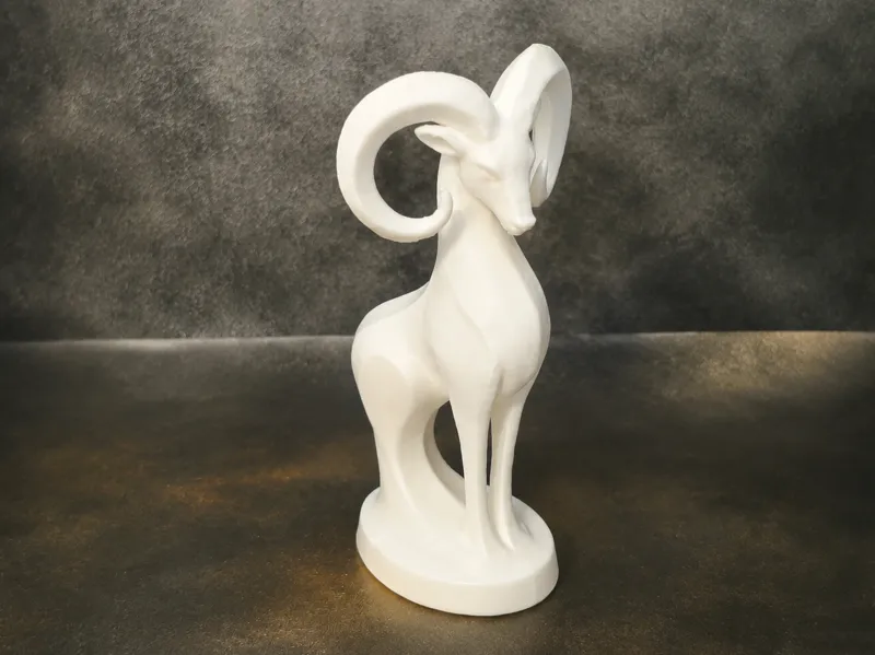 Minimalist Ibex Sculpture