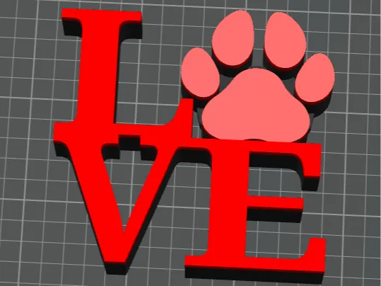 Love Paw Print