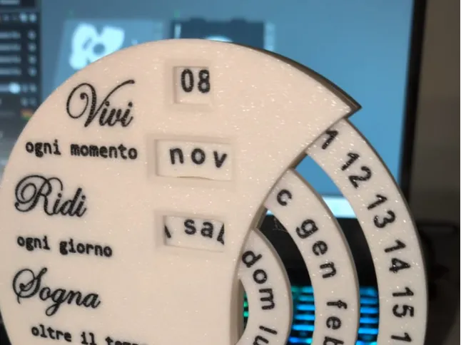 Calendario perpetuo italiano bomboniera