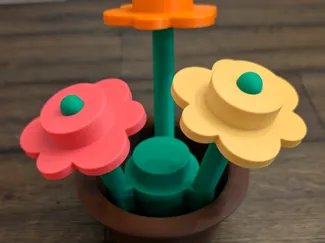 BEST life size brick style flowers and pot NO AMS