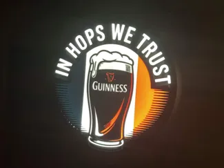 Guinness Hops 2 Sided Pub Wall mount Lightbox