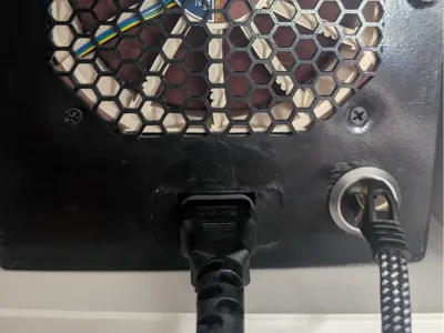 NAS IEC power connector blanking plate
