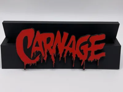 Carnage magnetic logo for cgc graded comic stand