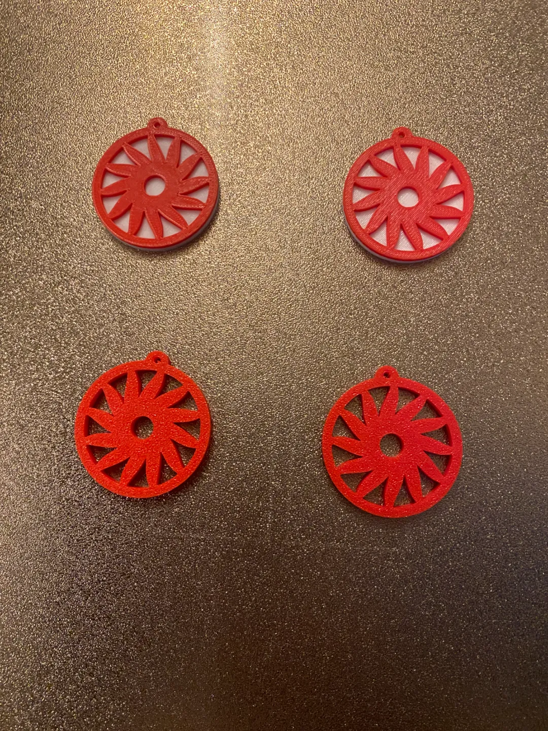 4x red earrings view 2