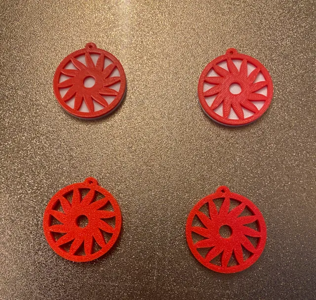 4x red earrings