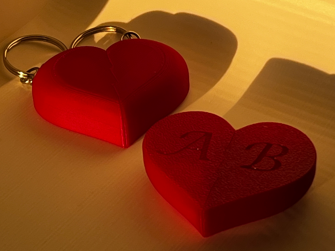 Magnetic Heart Keychain