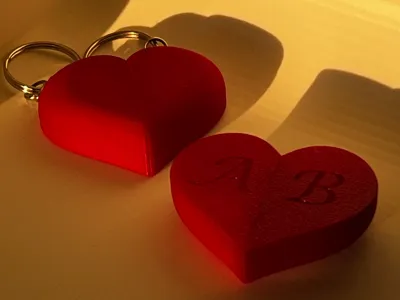 Magnetic Heart Keychain