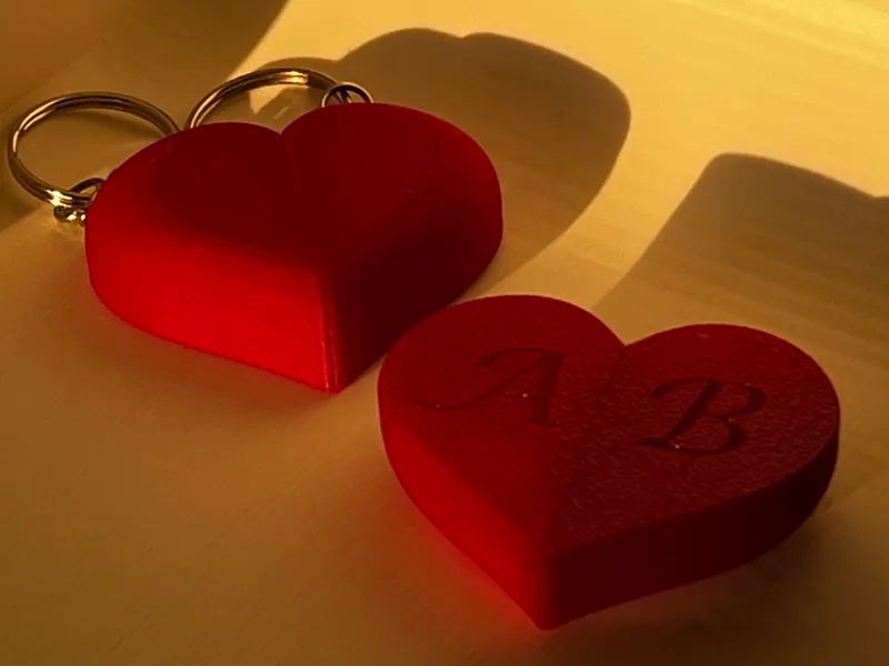 Magnetic Heart Keychain