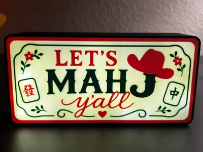 Light Up Mahjong Sign