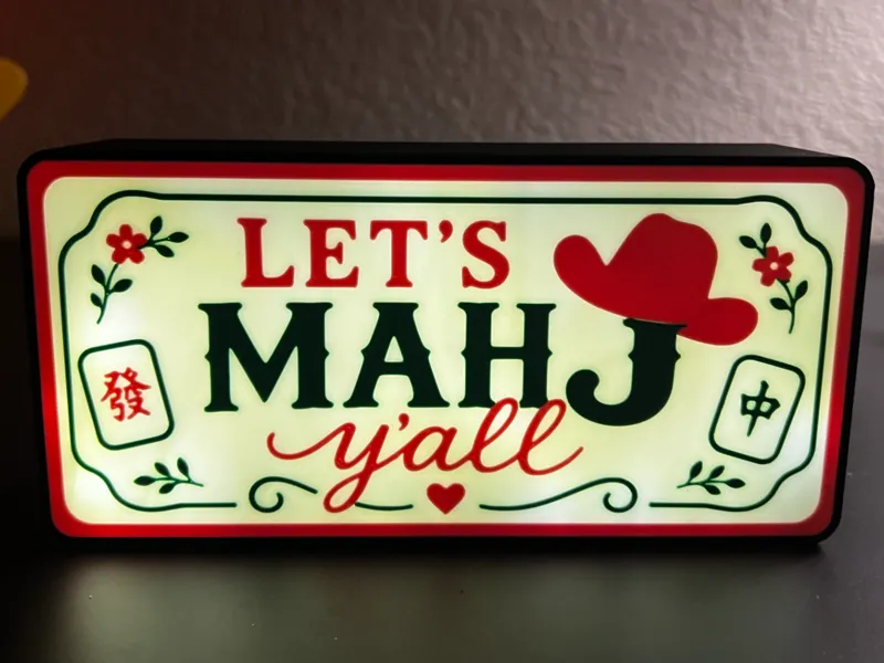 Light Up Mahjong Sign