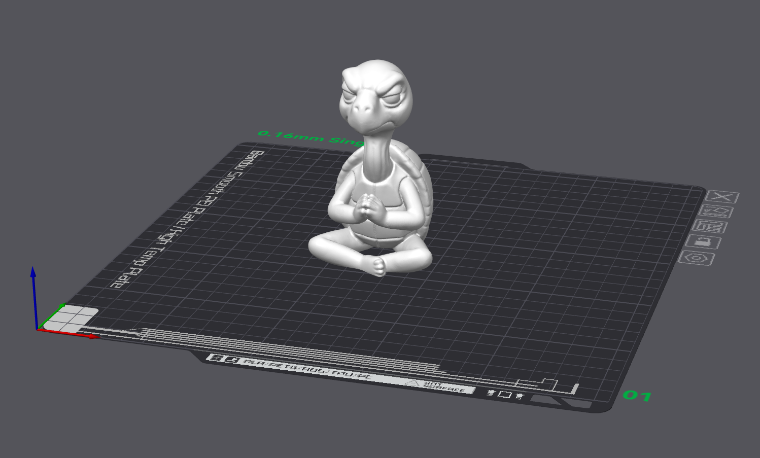 Miniatura 2 do modelo 3D Grumpy Zen Turtle