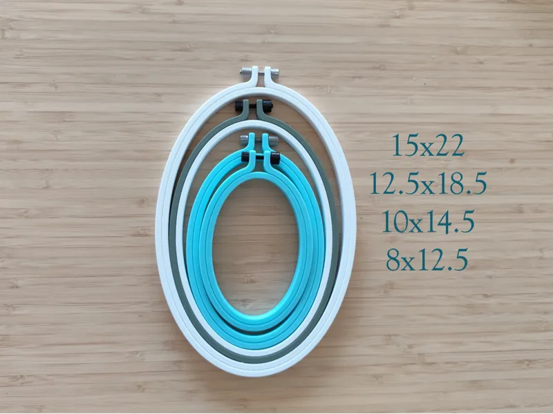 Set of Oval Embroidery Hoops