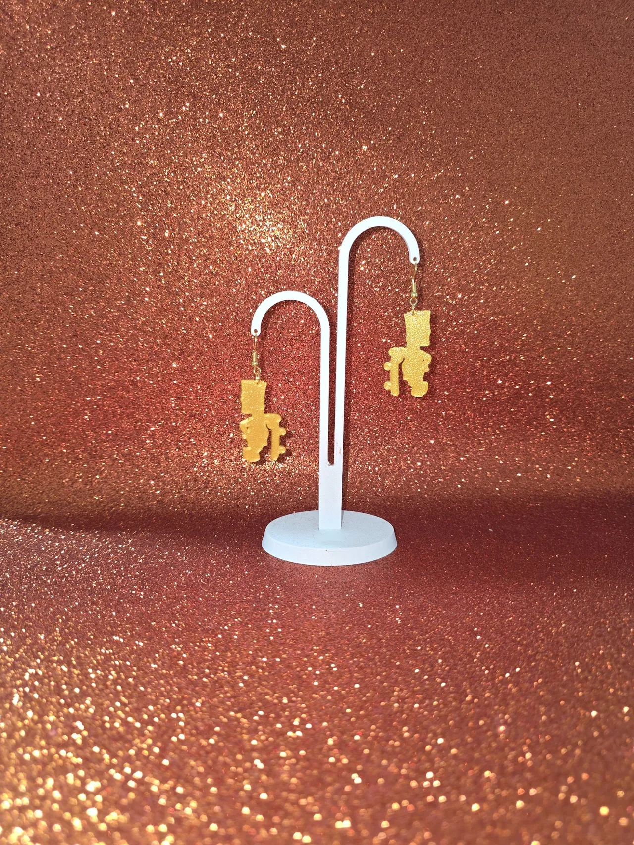 Bart Simpson earrings view 3