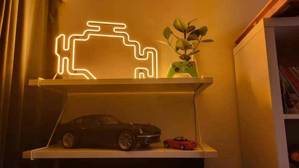 Big check engine LED sign, neon - Free 3D Print Model - MakerWorld
