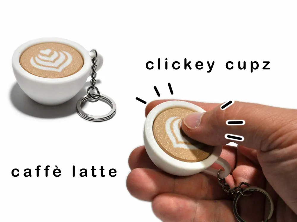 تصميم خاص من CafeLatte Fidget Clicker هدية زخرفية قابلة للتجميع