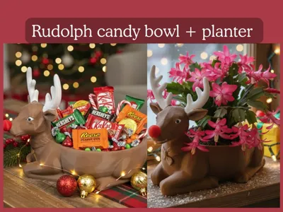 Rudolph Candy bowl + planter