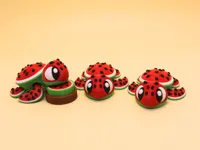 Watermelon turtle with stool & keychain version