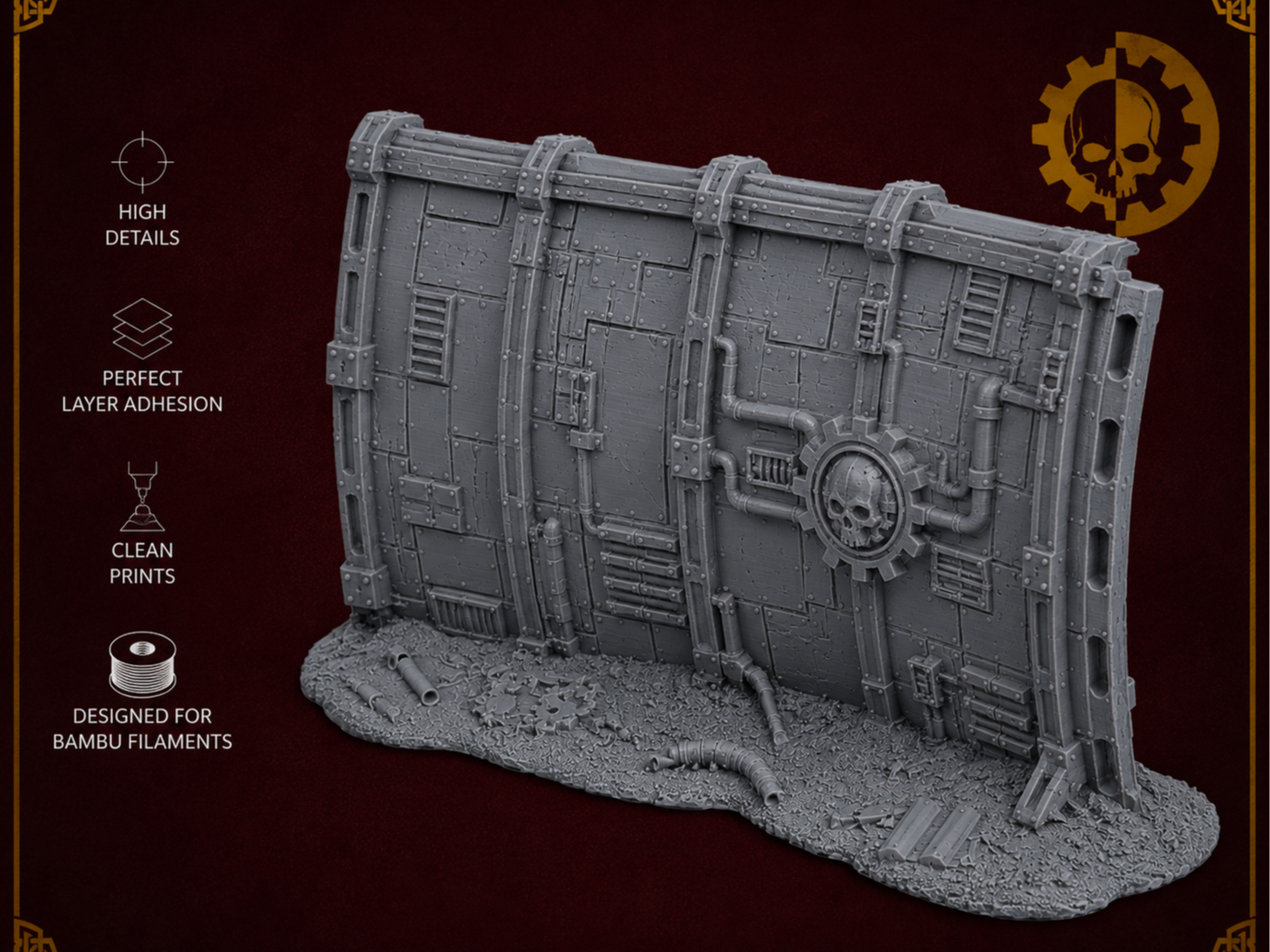 Mechanicus Hull Wall – Crashed Starship Bulkhead
