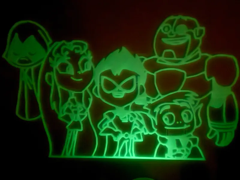 Teen titans go! Glow night light fluo