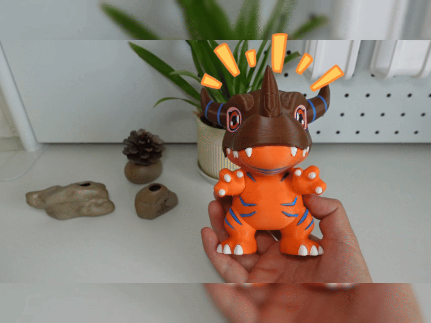 数码宝贝Q版—暴龙兽（可组装）Greymon Digimon