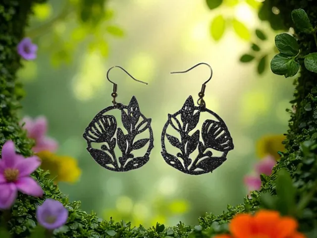 Nature in the circle earrings
