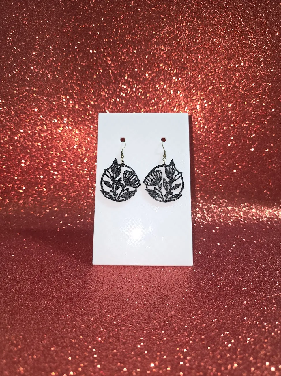 Nature in the circle earrings view 2