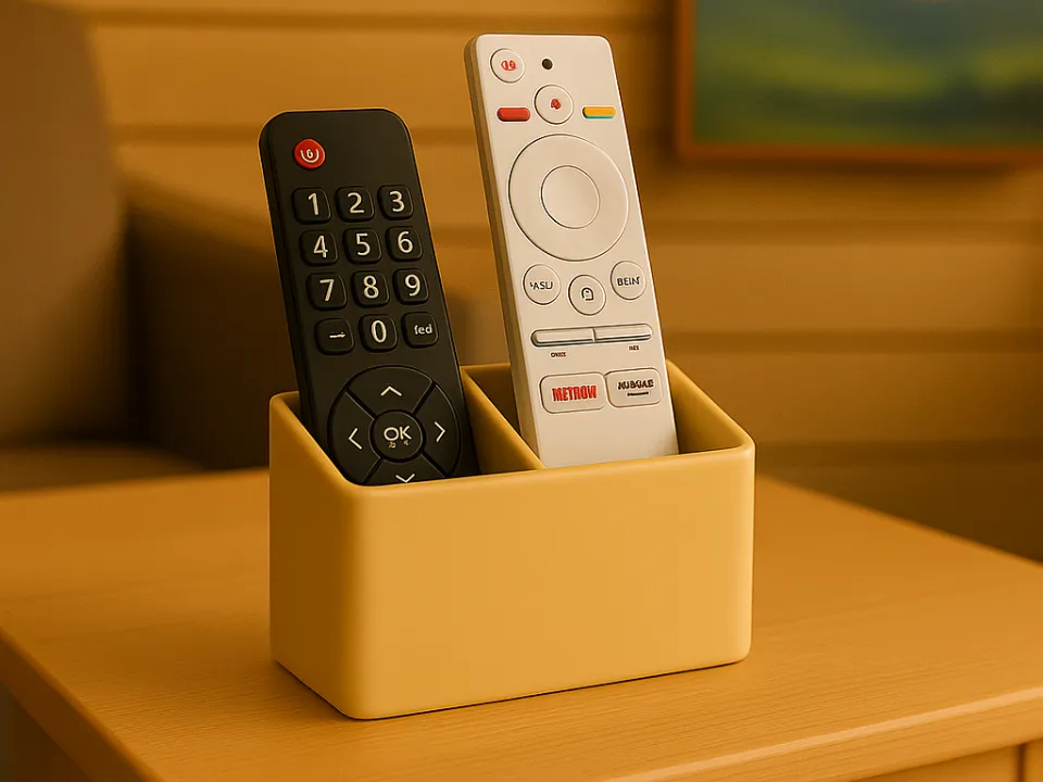 Remote Control Printable Dual remote control holder - Free 3D Print Model - MakerWorld