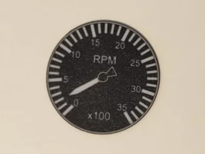 Avionics coaster RPM Indicator