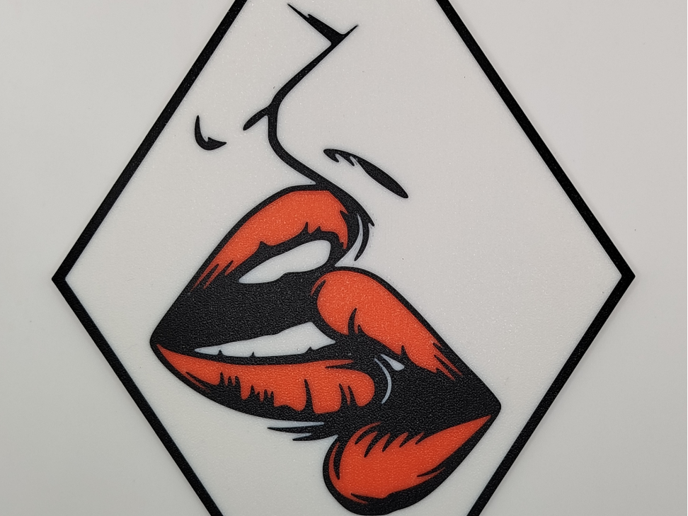 Küssende Lippen