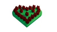 21 Roses with heart base