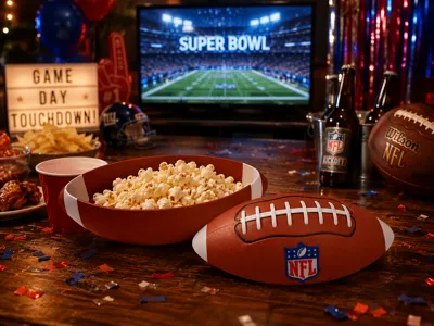 American Football Snack Bowl mit Deckel