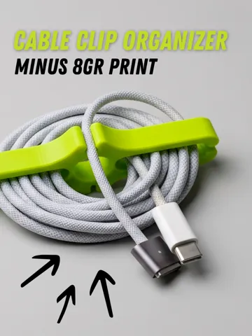 Organizador: Cable clip organizer (8gr print) — vista de referencia 2