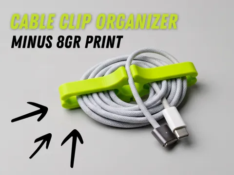 Organizador: Cable clip organizer (8gr print) — referencia de MakerWorld