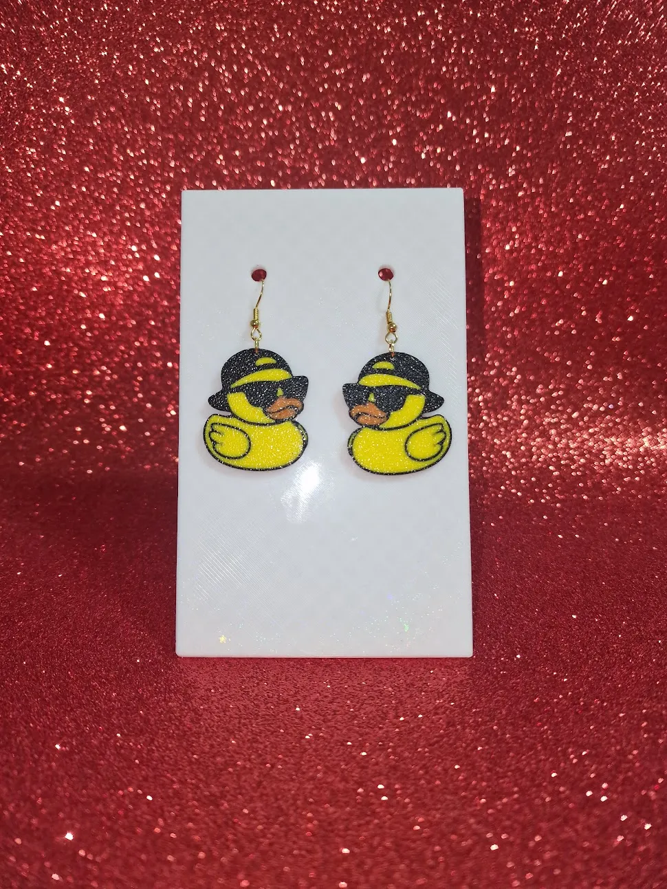 Fashion duck earrings view 2