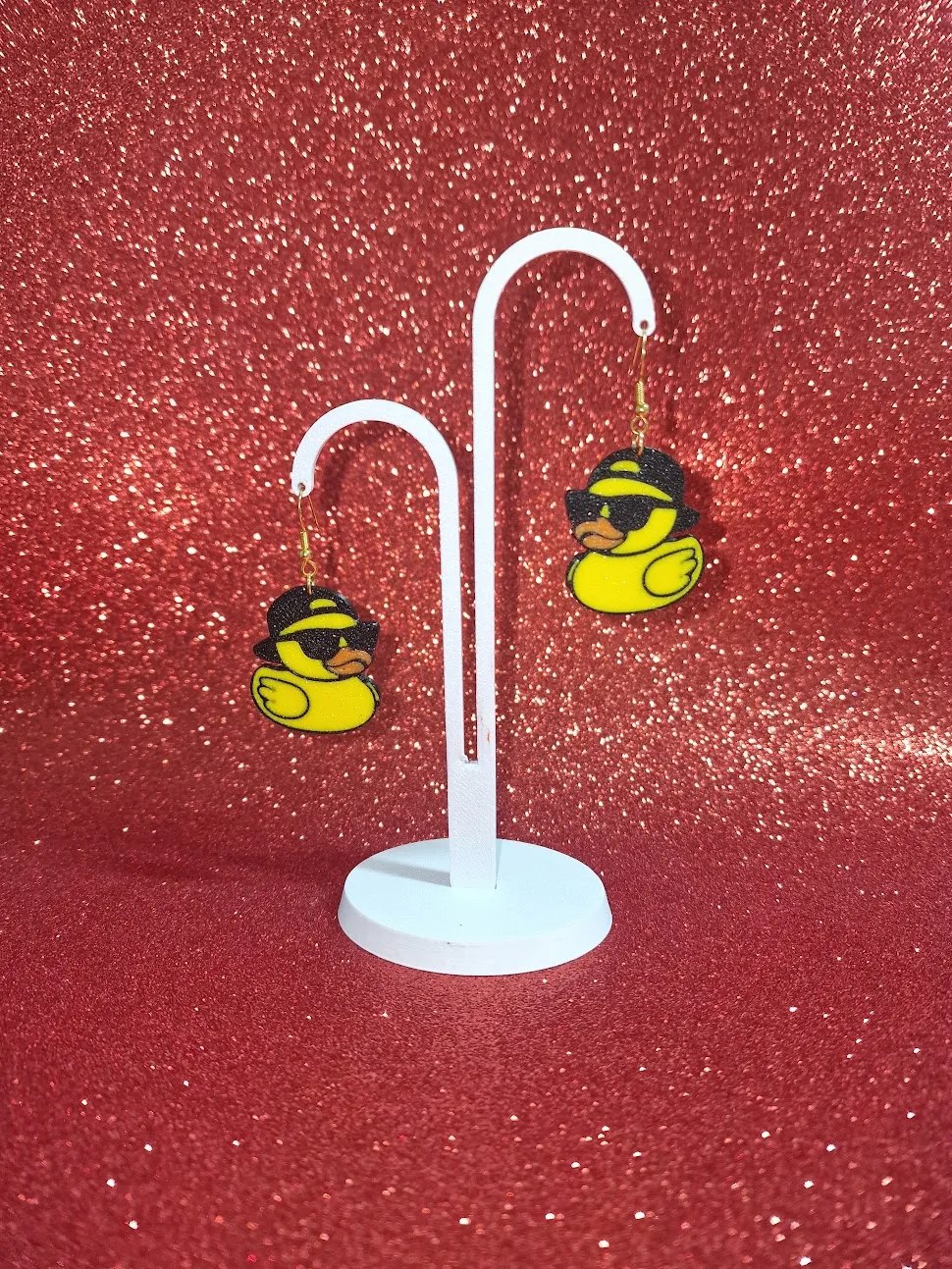 Fashion duck earrings view 3