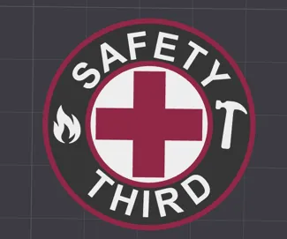Safety Third Token - Painted
