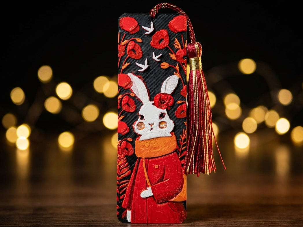 Spring Bunny Poppies · Bookmark