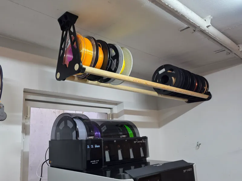 Ceiling Bracket Spool Storage Solution