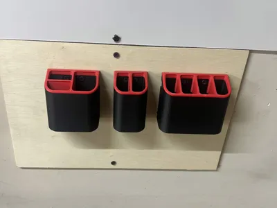 Wall Mounted Shop Organization Cups and Bins