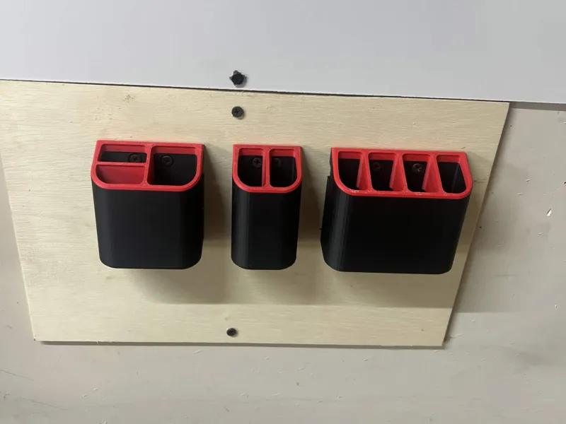 Wall Mounted Shop Organization Cups and Bins
