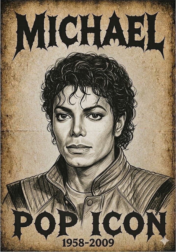 マイケルジャクソン 3D ポスター King of Pop-Michael Jackson Poster
