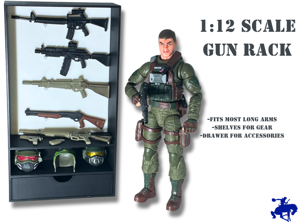 Gun Rack Display for 1:12 Action Figure Weapons