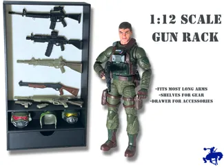 Gun Rack Display for 1:12 Action Figure Weapons