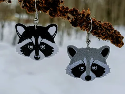 Cute Raccoon Earrings