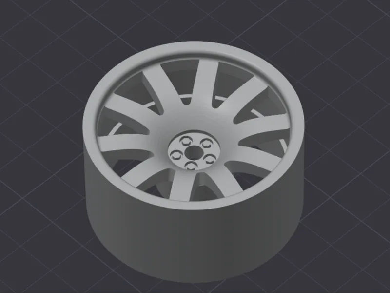 RC model wheel alloy for foam tire 1/10