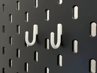 Minimalist Micro Hook for IKEA SKADIS Pegboard