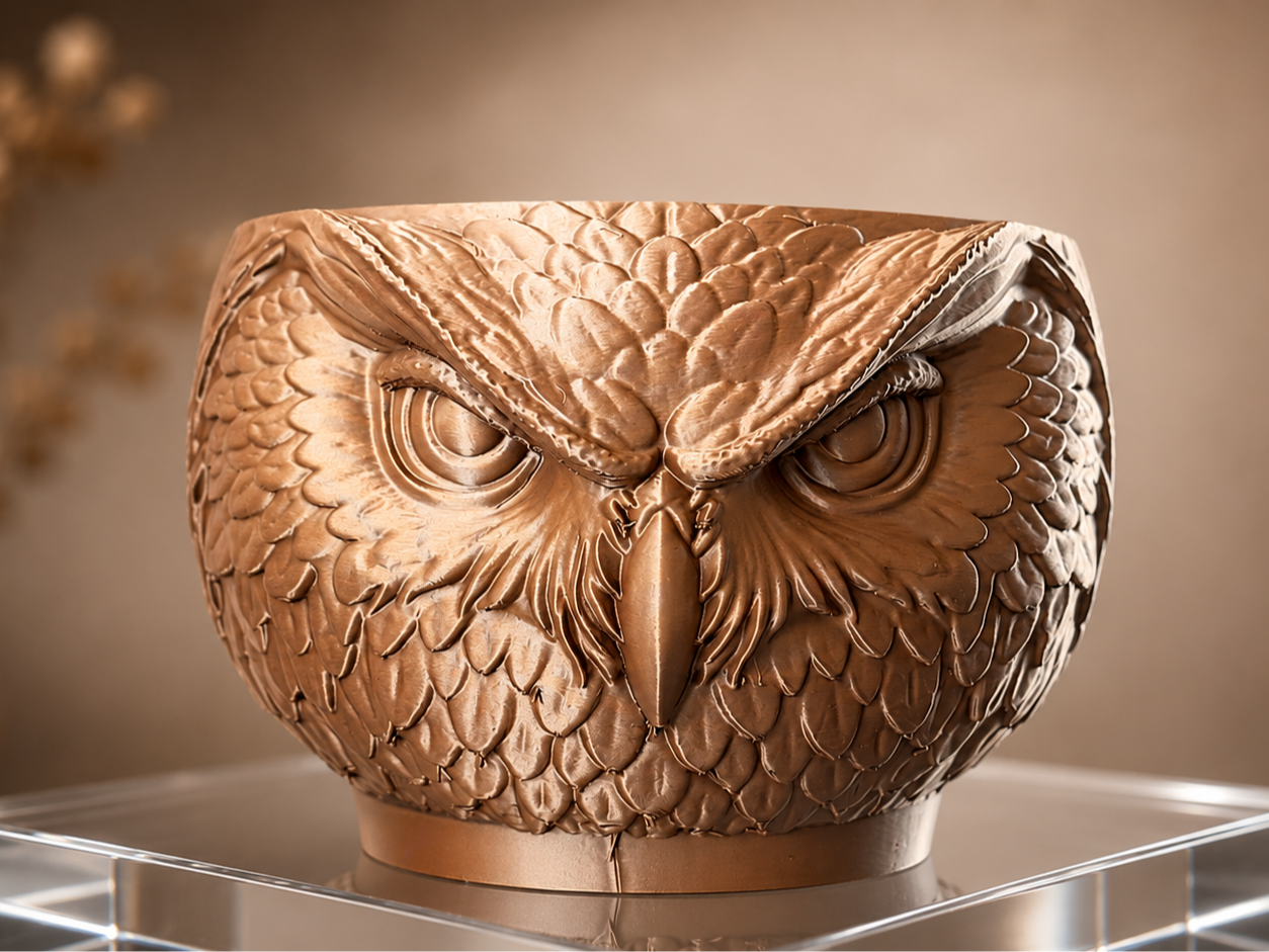 Vaso Gufo molto arrabbiato