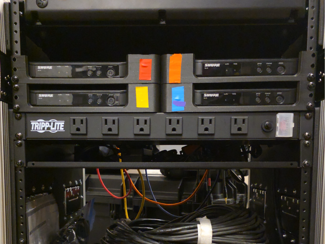 Modular 1U Rack Mount: Shure BLX4 Wireless System
