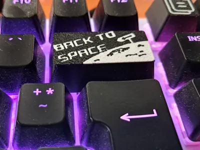 "Space" backspace keycap