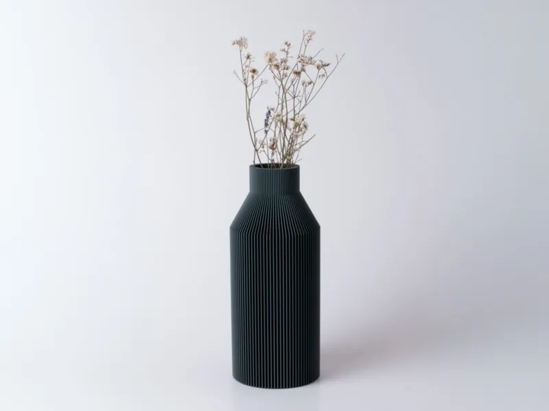 Bottle Ribbed Vase